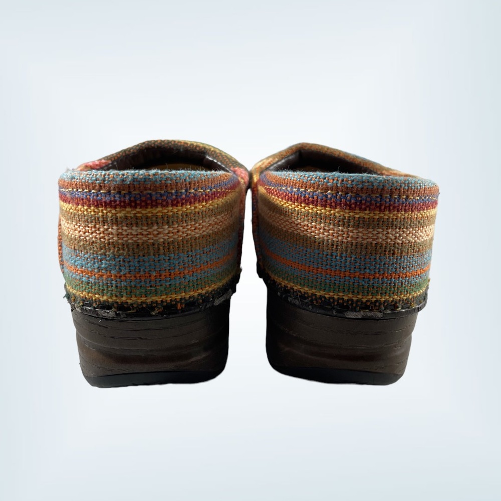 DANSKO- Toddler Clog- Multi Color Stripe Fabric Size 28 / 11 Little Kid - Picture 6 of 8